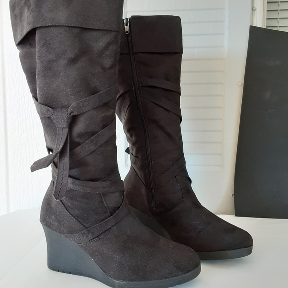 Canyon #🌹16 River Blues Women's Black Boots - Picture 3 of 11